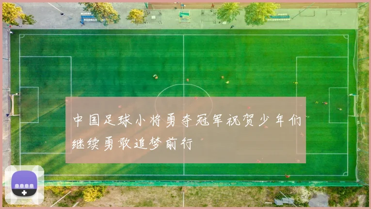 中国足球小将勇夺冠军祝贺少年们继续勇敢追梦前行